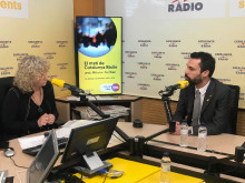 Roger Torrent durant l'entrevista a Catalunya Ràdio