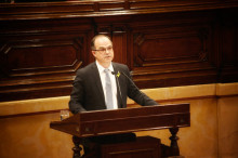 Jordi Turull pronunciant el discurs del debat d'investidura al Parlament