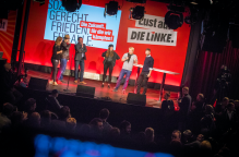 Imatge d'un míting de Die Linke