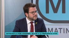 Pere Aragonès durant l'entrevista a Els Matins