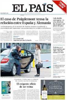 Portada de El País el 8 d'abril