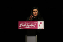 Pla mig de la portaveu d'Endavant i exdiputada de la CUP, Isabel Vallet,