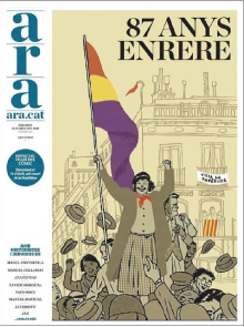 La portada del diari ARA, l'únic que recorda l'aniversari de la República espanyola