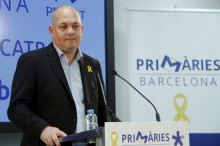 El precandidat al procés de primàries del PDeCAT a Barcelona, Carles Agustí, ofereix una roda de premsa per explicar els eixos de la seva candidatura