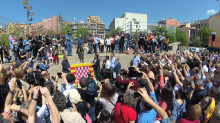Inauguració de la Plaça U d'Octubre de 2017 de Girona