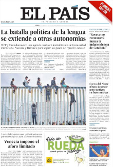Portada de El País el 30 d'abril
