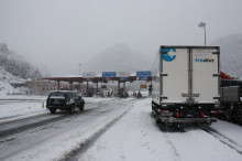 Una carretera nevada