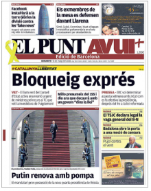 Portada de 'El Punt Avui' d'aquest dimarts