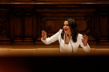 Inés Arrimadas durant el ple d'investidura de Quim Torra