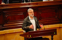 Carles Riera durant el segon debat d'investidura