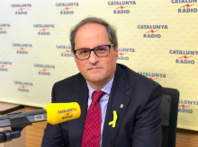 El nou president de la Generalitat, Quim Torra, en una entrevista a Catalunya Ràdio