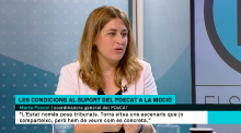 Captura del moment en què Marta Pascal, coordinadora del PDeCAT ha passat per Els Matins de TV3
