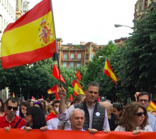 Imatge de la manifestació de Navarra d'aquest dissabte
