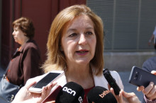 Pla mig de la regidora a l'Ajuntament de Barcelona per Ciutadans, Carina Mejías, durant l'obertura del Mercat de Sant Antoni