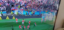 Una estelada al partit  inaugural del Mundial 2018