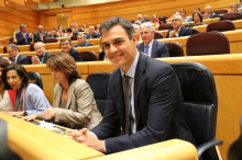 El president del govern espanyol, Pedro Sánchez, aquest 19/06/2018 a la sessió de control al Senat