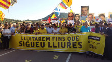 Concentració a la presó de Lledoners per l'arribada dels presos polítics