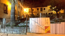 La pancarta de DNJ a Dènia