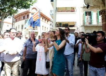 La líder de Ciudadanos a Catalunya, Inés Arrimadas, durant l'acte a Canet de Mar