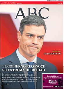 Portada de l'ABC el 27 de juliol