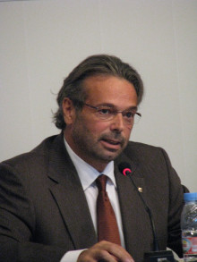 Ernest Benach en la inauguració de la fira Expo Reus