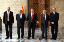 Els expresidents a Palau de la Generalitat