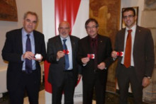 Els membres del Govern en la presentació d'ENGINYCAT