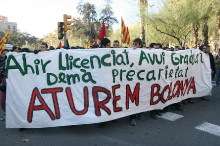 manifestacio estudiants barcelona pla bolonya