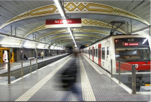 ferrocarrils generalitat metro tren barcelona vagons andana estacio