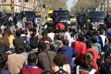 estudiants bolonya universitat manifestació mossos