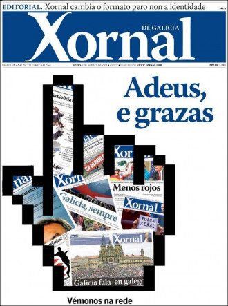 Últim dia del Xornal de Galicia, últim dia de premsa en paper en gallec