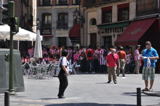 A primera hora Madrid era ple de seguidors de l'Athletic