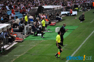 Pep Guardiola durant el seu últim partit com a tècnic del F.C. Barcelona