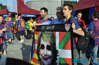 Joan Tardà ha esdevingut ídol de masses a la Fan Zone del Barça