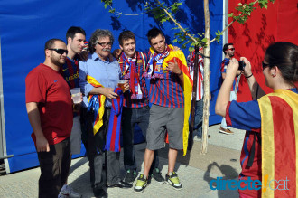 Joan Tardà el més reclamat pels aficionats del F.C. Barcelona a la Fan Zone