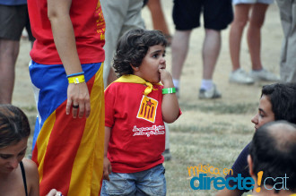 Els més petits també van participar a la festa del concert #CatalunyaLlibertat