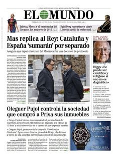 El Mundo: "Mas replica al rei: Catalunya i Espanya 'sumaran' per separat".