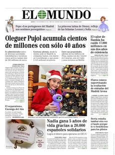 El Mundo: "Oleguer Pujol acumula centenars de milions amb només 40 anys".