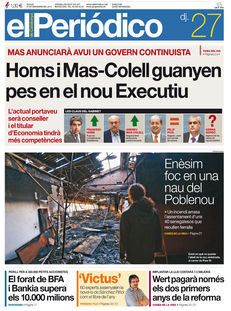 El Periódico: "Homs i Mas-Colell guanyen pes en el nou Govern".