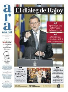 ARA: "El diàleg de Rajoy", No i No