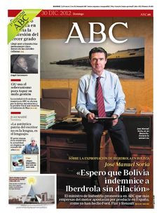 •Abc: "Espero que Bolívia indemnitzi Iberdrola sense dilació",