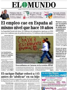 El Mundo: "L'ocupació cau a Espanya al mateix nivell que fa 10 anys"