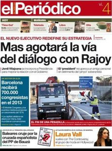 El Periódico: "Mas esgotarà la via de diàleg amb Rajoy"