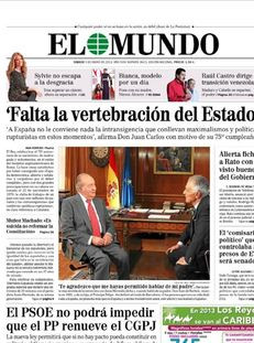 El Mundo: "Manca la vertebració de l'Estat"