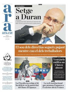 ARA: "Setge a Duran"