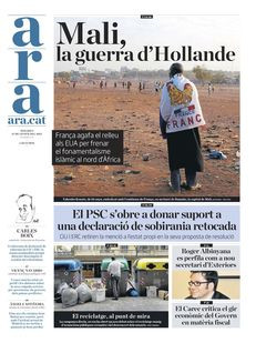 ARA: "El PSC s'obre ara a donar suport a la declaració de sobirania".