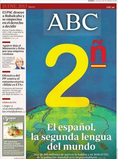 Abc: "L'espanyol, segona llengua del món"
