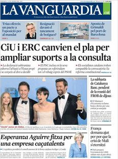 La Vanguardia: "CiU i ERC canvien el pla per ampliar suports a la consulta"