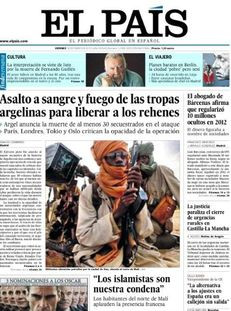 El País: "Assalt a sang i foc de les tropes algerianes per alliberar els ostatges"