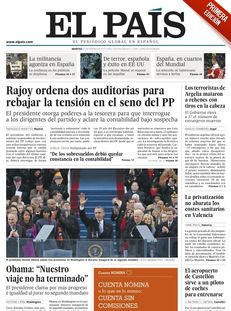 El País: "Rajoy ordena dues auditories per tal de rebaixar la tensió al PP"